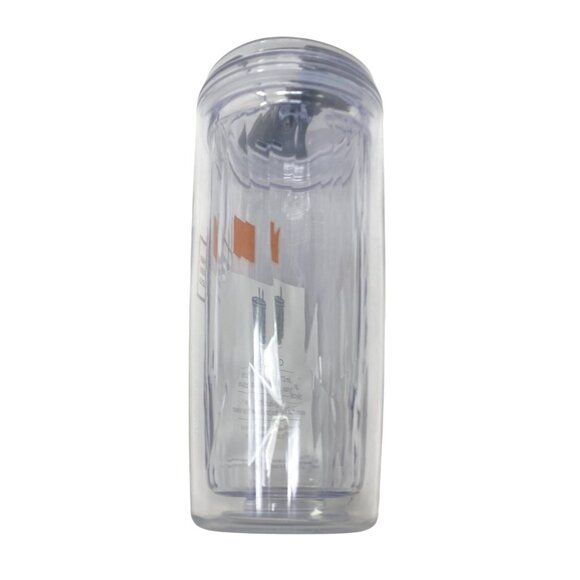 CDA Logo GEO 16 Oz Double Wall Clear Acrylic Tumbler Sip Straw Opening Hot Cold - Picture 9 of 10